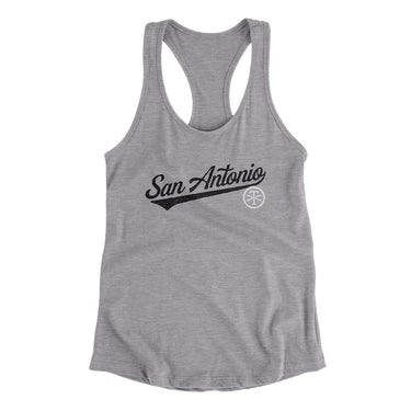 San Antonio Vintage Script Women's Racerback Tank-Allegiant Goods Co. Vintage Sports Apparel