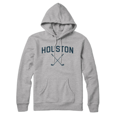 Houston Golf Hoodie-Heather Grey-Allegiant Goods Co. Vintage Sports Apparel