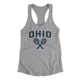 Ohio Tennis Women's Racerback Tank-Heather Grey-Allegiant Goods Co. Vintage Sports Apparel