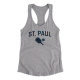 St. Paul Pickleball Women's Racerback Tank-Heather Grey-Allegiant Goods Co. Vintage Sports Apparel