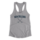 New Orleans Golf Women's Racerback Tank-Heather Grey-Allegiant Goods Co. Vintage Sports Apparel