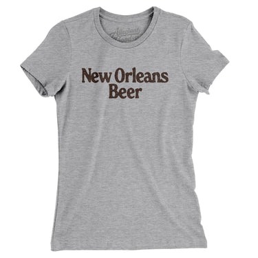 New Orleans Beer Women's T-Shirt-Heather Grey-Allegiant Goods Co. Vintage Sports Apparel