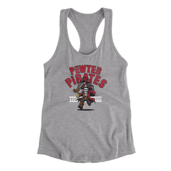 Pewter Pirates Women's Racerback Tank-Allegiant Goods Co. Vintage Sports Apparel