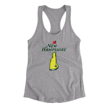 New Hampshire Golf Women's Racerback Tank-Heather Grey-Allegiant Goods Co. Vintage Sports Apparel