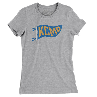 Kcmo Pennant Women's T-Shirt-Heather Grey-Allegiant Goods Co. Vintage Sports Apparel