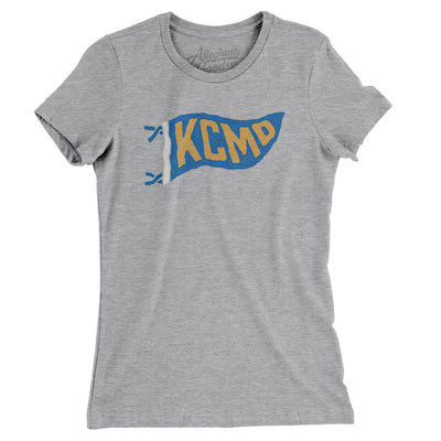 Kcmo Pennant Women's T-Shirt-Heather Grey-Allegiant Goods Co. Vintage Sports Apparel