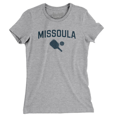 Missoula Pickleball Women's T-Shirt-Heather Grey-Allegiant Goods Co. Vintage Sports Apparel