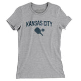 Kansas City Pickleball Women's T-Shirt-Heather Grey-Allegiant Goods Co. Vintage Sports Apparel
