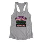 Mt. Rainier National Park Badge Women's Racerback Tank-Heather Grey-Allegiant Goods Co. Vintage Sports Apparel