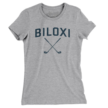 Biloxi Golf Women's T-Shirt-Heather Grey-Allegiant Goods Co. Vintage Sports Apparel