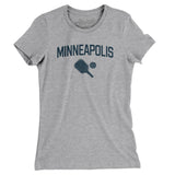 Minneapolis Pickleball Women's T-Shirt-Heather Grey-Allegiant Goods Co. Vintage Sports Apparel