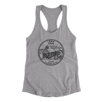 Iowa State Quarter Women's Racerback Tank-Allegiant Goods Co. Vintage Sports Apparel