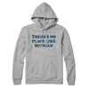 There's No Place Like Buffalo Hoodie-Heather Grey-Allegiant Goods Co. Vintage Sports Apparel