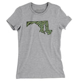 Maryland Golf Course Women's T-Shirt-Heather Grey-Allegiant Goods Co. Vintage Sports Apparel