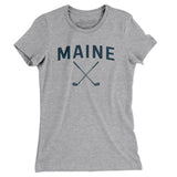 Maine Golf Women's T-Shirt-Heather Grey-Allegiant Goods Co. Vintage Sports Apparel