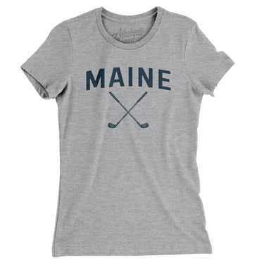 Maine Golf Women's T-Shirt-Heather Grey-Allegiant Goods Co. Vintage Sports Apparel