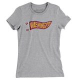 Washington Pennant Women's T-Shirt-Heather Grey-Allegiant Goods Co. Vintage Sports Apparel