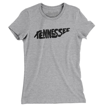 Tennessee State Shape Text Women's T-Shirt-Allegiant Goods Co. Vintage Sports Apparel