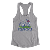 I Have A Tee Time In Connecticut Women's Racerback Tank-Heather Grey-Allegiant Goods Co. Vintage Sports Apparel