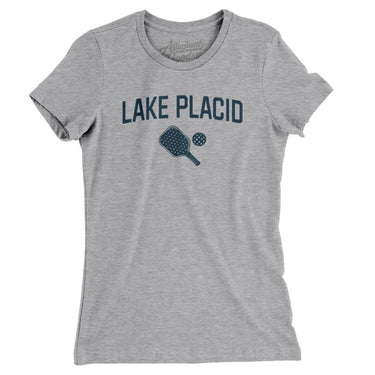 Lake Placid Pickleball Women's T-Shirt-Heather Grey-Allegiant Goods Co. Vintage Sports Apparel