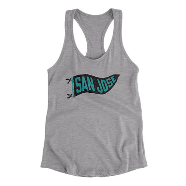 San Jose Pennant Women's Racerback Tank-Allegiant Goods Co. Vintage Sports Apparel