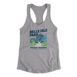 Belle Isle Park Women's Racerback Tank-Allegiant Goods Co. Vintage Sports Apparel