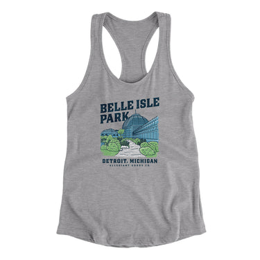 Belle Isle Park Women's Racerback Tank-Allegiant Goods Co. Vintage Sports Apparel