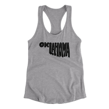 Oklahoma State Shape Text Women's Racerback Tank-Allegiant Goods Co. Vintage Sports Apparel