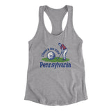 I Have A Tee Time In Pennsylvania Women's Racerback Tank-Heather Grey-Allegiant Goods Co. Vintage Sports Apparel