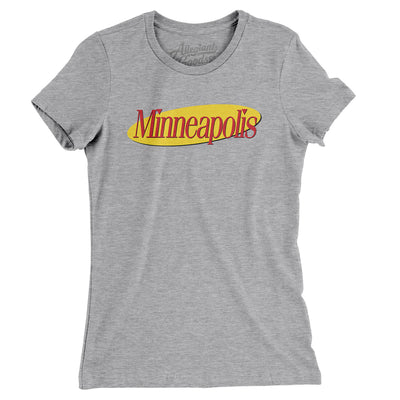 Minneapolis Seinfeld Women's T-Shirt-Heather Grey-Allegiant Goods Co. Vintage Sports Apparel