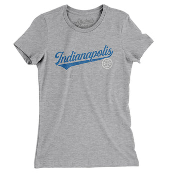 Indianapolis Vintage Script Women's T-Shirt-Allegiant Goods Co. Vintage Sports Apparel