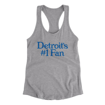 Detroit's Number 1 Fan Women's Racerback Tank-Allegiant Goods Co. Vintage Sports Apparel