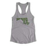 Maryland Golf Course Women's Racerback Tank-Heather Grey-Allegiant Goods Co. Vintage Sports Apparel