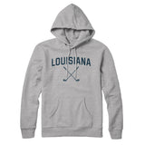 Louisiana Golf Hoodie-Heather Grey-Allegiant Goods Co. Vintage Sports Apparel