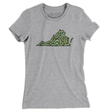 Virginia Golf Course Women's T-Shirt-Heather Grey-Allegiant Goods Co. Vintage Sports Apparel