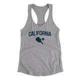 California Pickleball Women's Racerback Tank-Heather Grey-Allegiant Goods Co. Vintage Sports Apparel