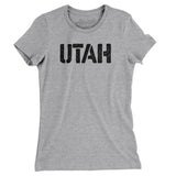 Utah Military Stencil Women's T-Shirt-Allegiant Goods Co. Vintage Sports Apparel