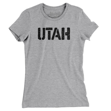 Utah Military Stencil Women's T-Shirt-Allegiant Goods Co. Vintage Sports Apparel