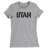 Utah Military Stencil Women's T-Shirt-Heather Grey-Allegiant Goods Co. Vintage Sports Apparel