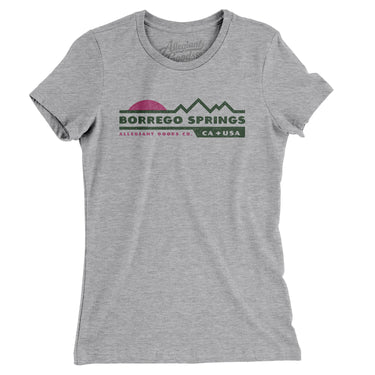 Borrego Springs Mountain Sunset Women's T-Shirt-Heather Grey-Allegiant Goods Co. Vintage Sports Apparel