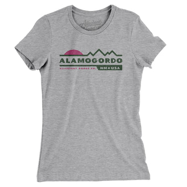 Alamogordo Mountain Sunset Women's T-Shirt-Heather Grey-Allegiant Goods Co. Vintage Sports Apparel