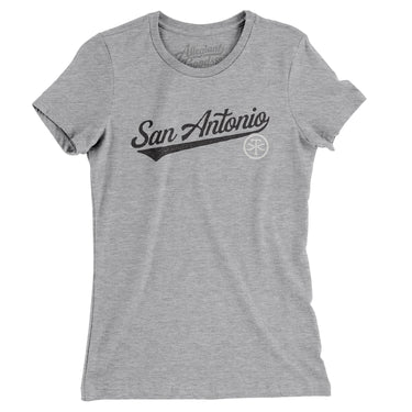San Antonio Vintage Script Women's T-Shirt-Allegiant Goods Co. Vintage Sports Apparel