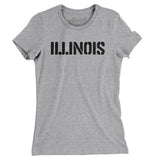 Illinois Military Stencil Women's T-Shirt-Allegiant Goods Co. Vintage Sports Apparel