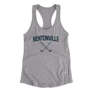 Bentonville Golf Women's Racerback Tank-Heather Grey-Allegiant Goods Co. Vintage Sports Apparel