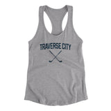 Traverse City Golf Women's Racerback Tank-Heather Grey-Allegiant Goods Co. Vintage Sports Apparel