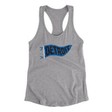 Detroit Pennant Women's Racerback Tank-Allegiant Goods Co. Vintage Sports Apparel