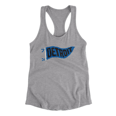 Detroit Pennant Women's Racerback Tank-Allegiant Goods Co. Vintage Sports Apparel
