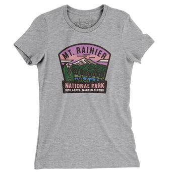 Mt. Rainier National Park Badge Women's T-Shirt-Allegiant Goods Co. Vintage Sports Apparel