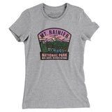 Mt. Rainier National Park Badge Women's T-Shirt-Heather Grey-Allegiant Goods Co. Vintage Sports Apparel