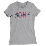 Cleveland Oh Overprinted Women's T-Shirt-Allegiant Goods Co. Vintage Sports Apparel